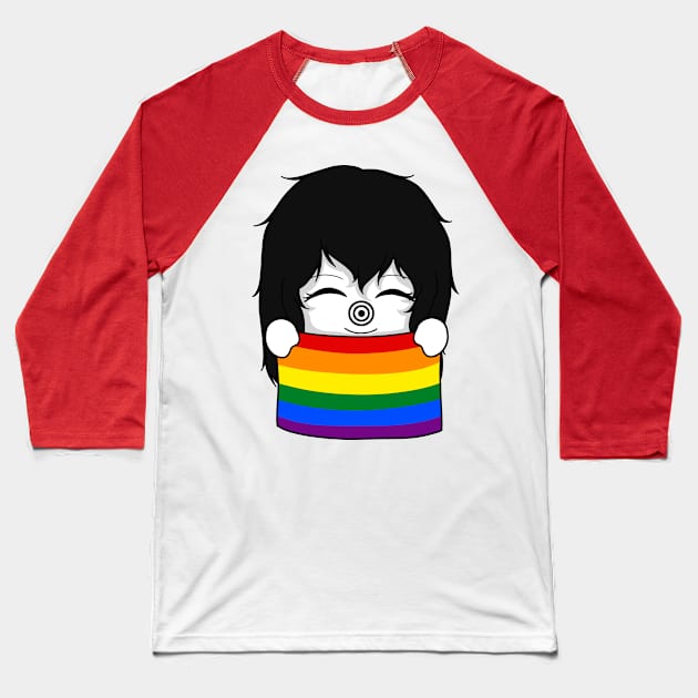 creepypasta pride chibi laughing jill Baseball T-Shirt by LillyTheChibi